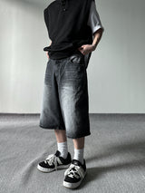 AD brush bermuda black denim
