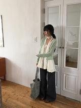 Shoto Deep-V Ruffled Layered Sleeveless Blouse