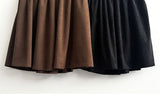Rose waistband corduroy midi skirt