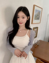 Lace Layered Cap Sleeveless (3color)