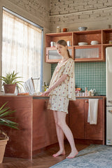 Low Short-sleeve Two-piece Cream[24175WTSSN]