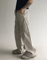 curved dyeing strap wide pants(2colors)