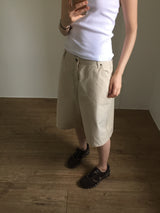 Cotton maxi bermuda pants (1color)
