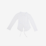 pre back string shirt + cancan skirt set