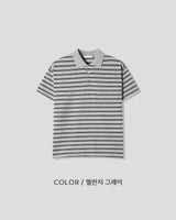 パヴェルストライプカラーショートスリーブTシャツ