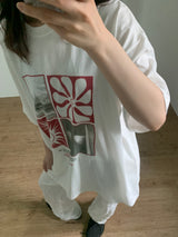 サーファークルーネックTシャツ (2color)