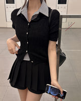 Namon Short-Sleeved Knit Cardigan