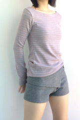 Pale Note Stripe T