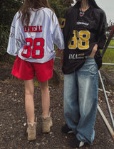 88 スポーティーメタルジャージ半袖Tシャツ