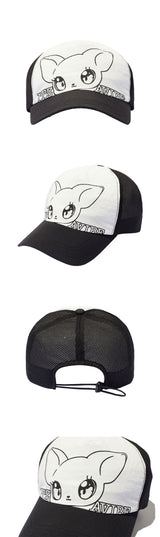 CAT MONSTER TRUCKER CAP - BLACK