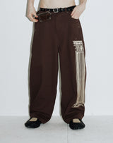 Column Wide Pants (Nether-brown)