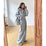ロゴステッチワイドバンディングパンツ【セットアップアイテムあり】