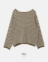 #Lumia Border One Shoulder Loose Knit (4color)