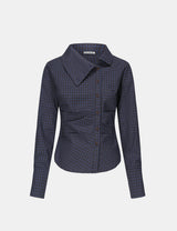 Classic Square Collar Check Shirt