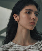 [925 silver] Deux.silver.197 / ペンデュパールピアス (シルバー)