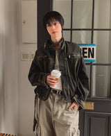 Motion Belted Balloon Denim Jacket