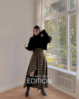 【MADE】 Checked long skirt