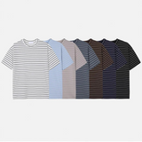 [S/S] ストライプオーバーフィット半袖Tシャツ(7coolor)