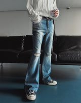 Cora Damage Bootcut Denim Pants