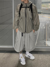 Strap sweat bermuda pants 2C