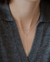 [Silver 925] Double Drop Necklace