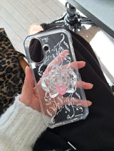 フラワーモザイクジェリーハードスマホケース
