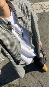 Mini Check Oversized Shirt (S, M, L / 3colors)