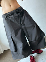 Mountain Buckle Nylon Hiking Belt Bermuda Shorts 3color