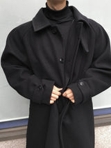 Runer Classic Balmacaan Long Coat 3C