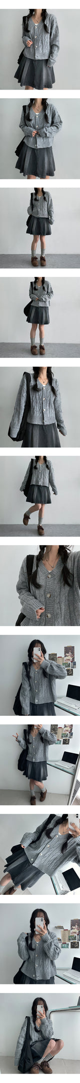 [Planning!] Jit Twisted V-Neck Knit Cardigan (8 colors)