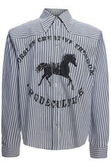 Studded Striped Printed Shirt