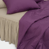 Dust-Free Classic Stripe - Purple Duvet Cover - K size