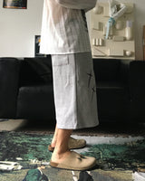 AO cross embroidery Bermuda sweatpants