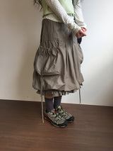 Serena Balloon Midi Skirt (3color)