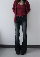NEEDLEPOINT BOOTSCUT DENIM