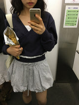 【即日発送】パンプキンチェックミニスカート