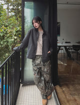 Fairy color matching work jacket