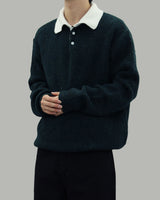 Popping collar knit (Green)