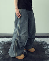DRASLOW TRACK WIDE DENIM PANTS