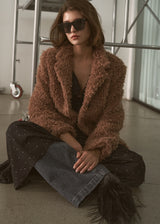 FAUX FUR SINGLE JACKET