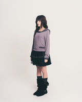 sailor stripe top / grape