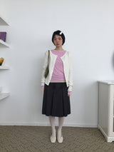 Sage Frill Pintuck Skirt (2color)
