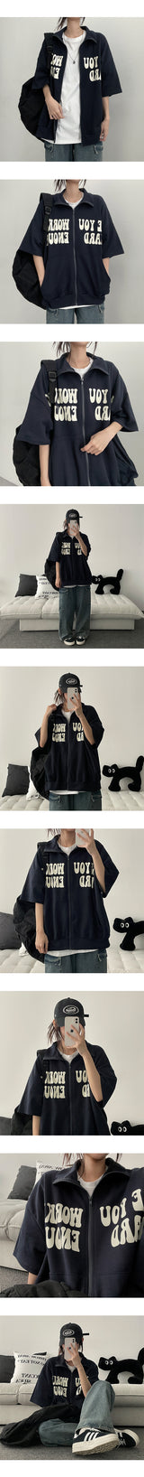 Cherheyneck Short Sleeve Zip-Up