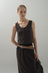 Knit Texture Top_Charcoal