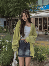 Summer Turf Pigment Net Cardigan
