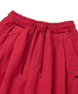 Cross Balloon Sweat Pants _ Dark Red