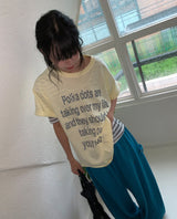 Nanade Lettering Dot Printing Loose-Fit Short Sleeve Tee