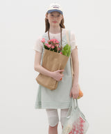 Shirring Sleeveless Dress - Light Khaki