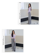 side lace wide slacks