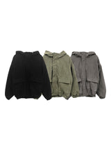 Ravel fleece corduroy hooded jumper